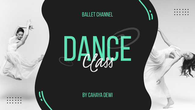 Designvorlage Ad of Dance Class with Woman in Beautiful Motion für Youtube Thumbnail