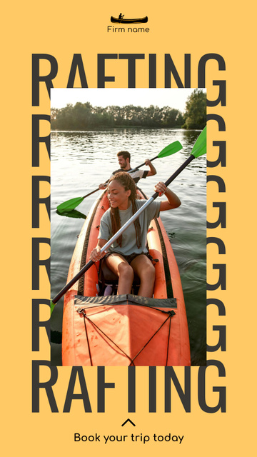 Designvorlage People on Rafting für Instagram Story