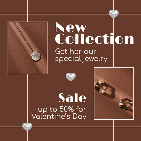 Valentine`s Jewelry Special Offer Animated Post Design Template