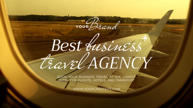 Business Travel Agency Services Offer Full HD video Šablona návrhu