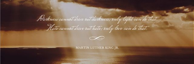 Template di design Martin Luther King Day with Quote and Sunlight Twitter