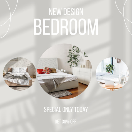 New Bedroom Design Instagram tervezősablon