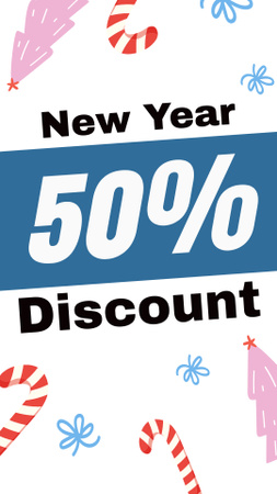 New Year Discount Offer Instagram Story Design Template