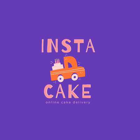 Cakes Delivery Services Offer Logo Tasarım Şablonu