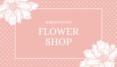 Flower Shop Loyalty Program on Pink Dotted Layout