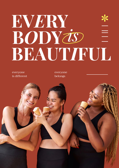 Template di design Protest against Racism with Young Beautiful Girls Poster
