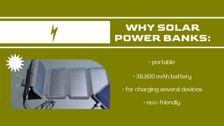 Solar Power Banks For Several Devices Charging Full HD video Design Template