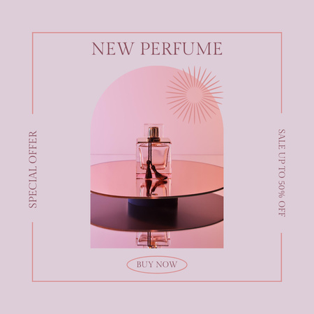 Fragrance Ad on pink Instagram Design Template