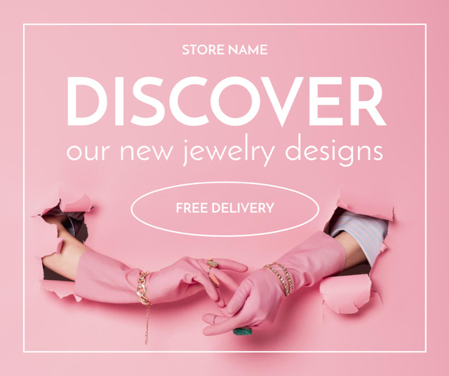 Jewelry Store Promotion Facebook Design Template