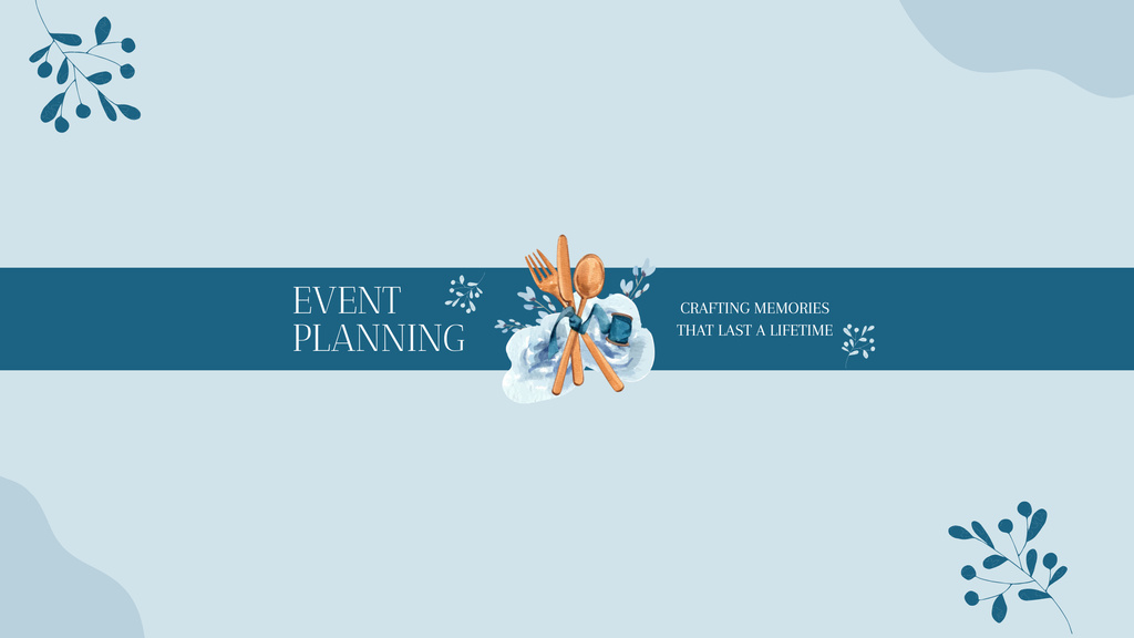 Event Planning Ad with Illustration Youtube Design Template