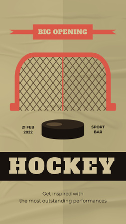 Modèle de visuel Olympic Hockey Tournament - Instagram Story