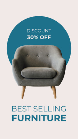 Plantilla de diseño de Furniture Offer with Stylish Armchair Instagram Story 