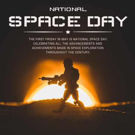 National Space Day Instagram Design Template