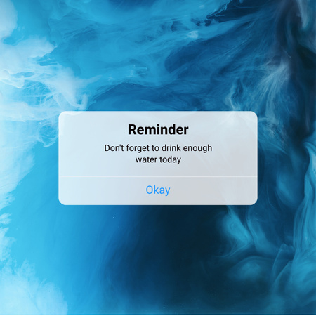 Cute reminder about Drinking Water Instagram Design Template