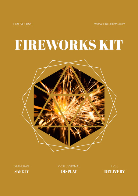 Designvorlage Fireworks Kit Sale Offer für Poster