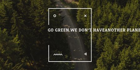 Ecology Quote with Forest Road View Image Modelo de Design