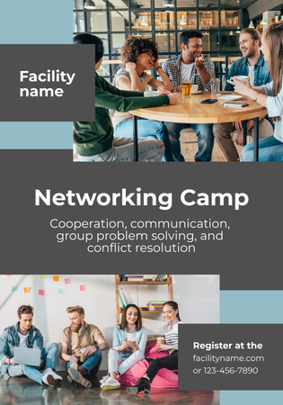 Networking Camp Invitation Poster 28x40in tervezősablon