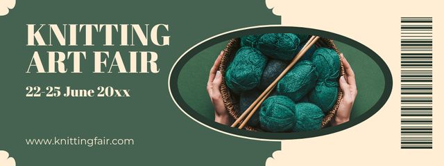 Modèle de visuel Knitting Goods Fair Announcement - Ticket