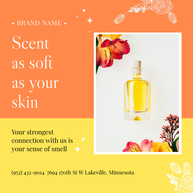 Perfume with Soft Scent Instagram Tasarım Şablonu