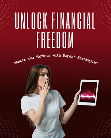 Szablon projektu Wolność finansowa dzięki strategiom od eksperta Instagram Post Vertical