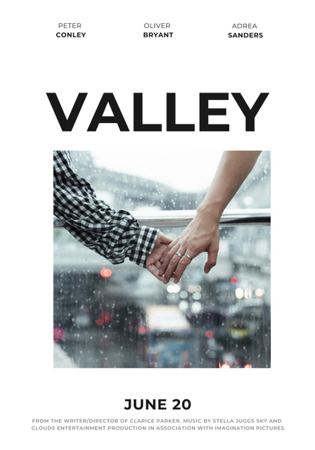 Plantilla de diseño de Ad of New Romantic Movie with Couple holding Hands Poster 28x40in 