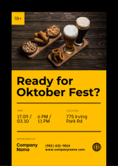 Oktoberfest Celebration with Beer and Snacks