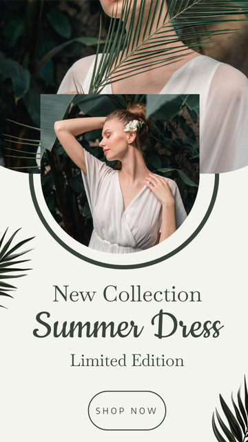 Fashion Summer Collection of Dresses Instagram Story Design Template