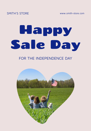 USA Independence Day Sale Announcement Poster 28x40in Design Template
