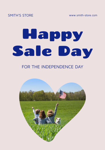 Joyful Announcement: USA Independence Day Sale Outdoor Poster 28x40in – шаблон для дизайну
