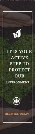 Citation About Protect Our Environment Skyscraper – шаблон для дизайна