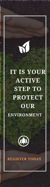 Citation About Protect Our Environment Skyscraper Design Template