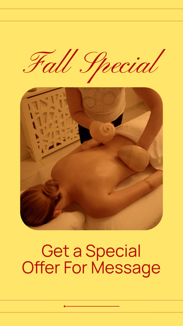 Special Autumn Offer for Massage Services TikTok Video tervezősablon