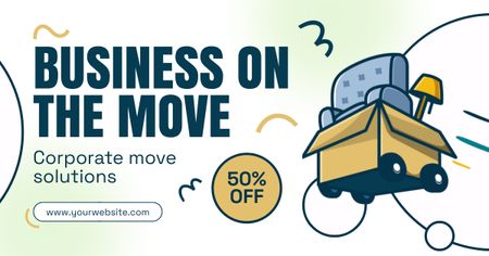 Offer of Moving Services for Business Companies Facebook AD Design Template