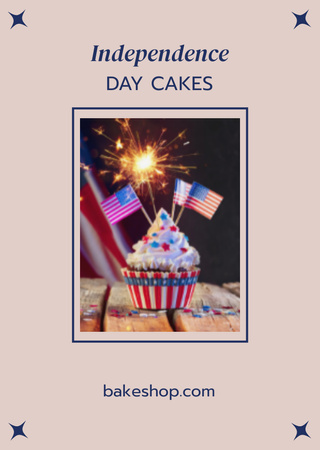 Mouthwatering Desserts For USA Independence Day Flyer A6 Design Template