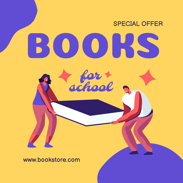 Plantilla de diseño de Back to School Offer of Books Instagram 