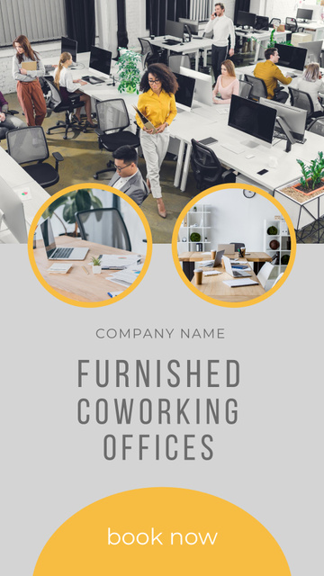 Furnished Coworking Offices Instagram Video Story Design Template