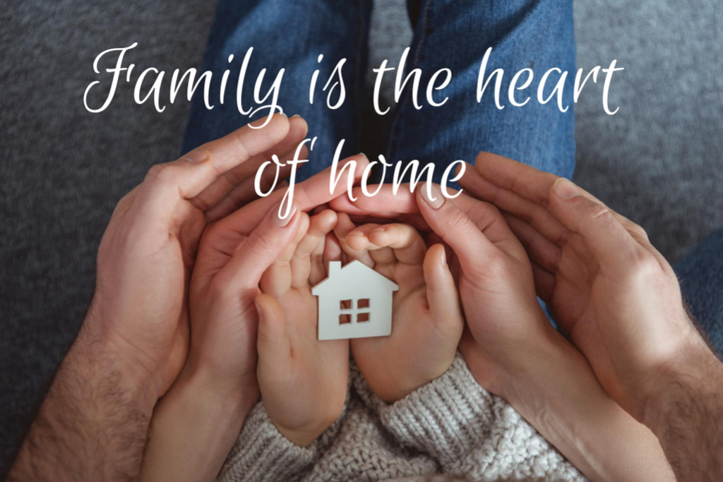 Plantilla de diseño de Wisdom Words About Family Relationship And Home Postcard 4x6in 