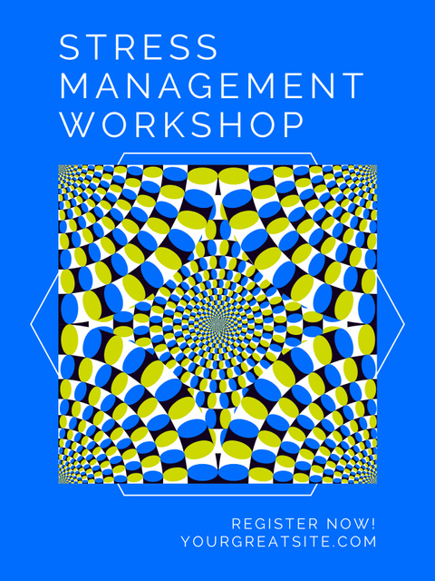 Stress Management Seminar Announcement Poster USデザインテンプレート