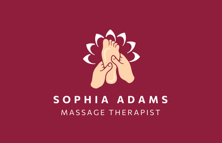 Massage Service Offer Business Card 85x55mm Design Template