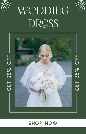Wedding Gown Store Offer with Gorgeous Bride IGTV Cover Design Template