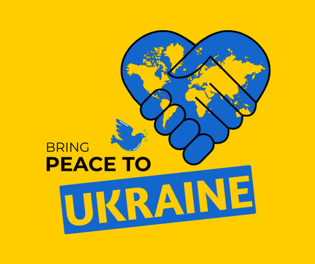 Plantilla de diseño de Solicitud de paz para los ucranianos Facebook 