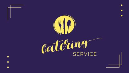 Catering Food Service Offer Business Card US – шаблон для дизайну