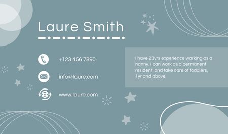 Babysitting Services Offer Business card Design Template