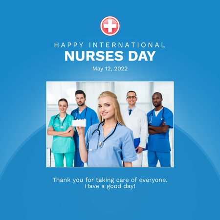 Medical Staff Team for Nurses Day Greeting Instagram Design Template