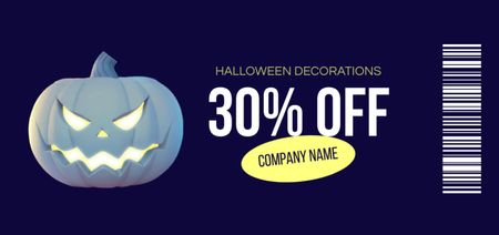 Halloween Decorations Sale Offer with Discount Coupon Din Large Design Template