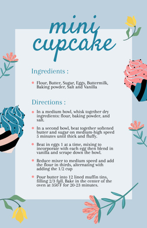 Template di design delizioso menu dei pancake Recipe Card
