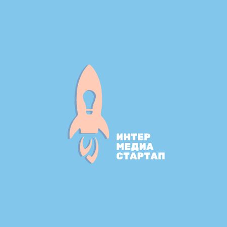 Запуск ракеты-ускорителя Logo – шаблон для дизайна