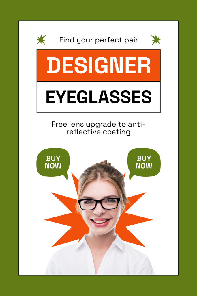Designvorlage Perfect Pair of Eyewear Sale Offer für Pinterest