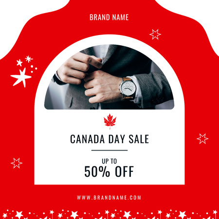 Magnificent Canada Day Sale Event Notification Instagram Design Template