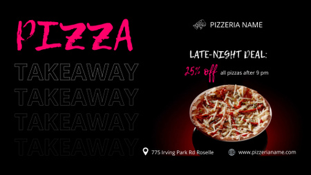 Designvorlage Cheesy Pizza Takeaway Offer With Discount für Full HD video